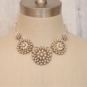 Bloomingdales FLAW Faux Pearl Blossom Necklace